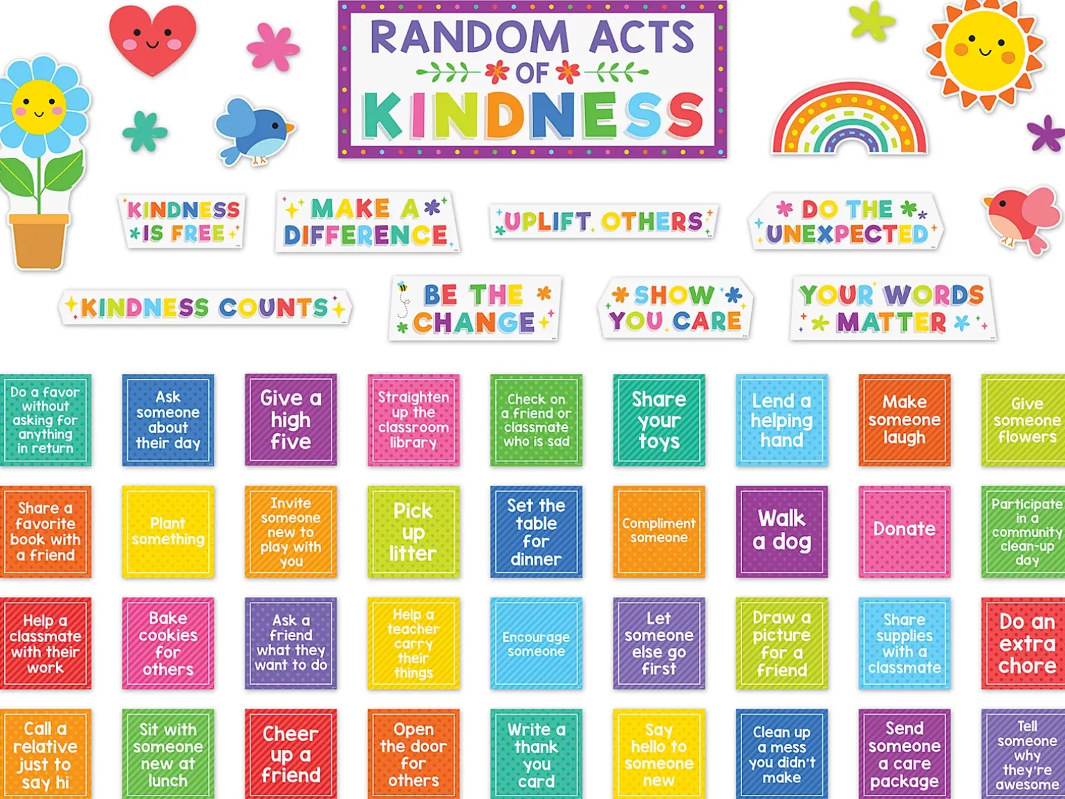 Colorful Kindness Bulletin Board Set