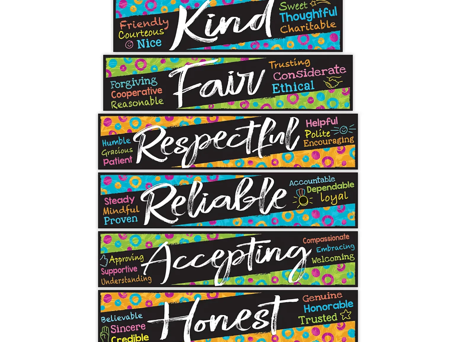 Color Harmony® Character Traits Bulletin Board Set
