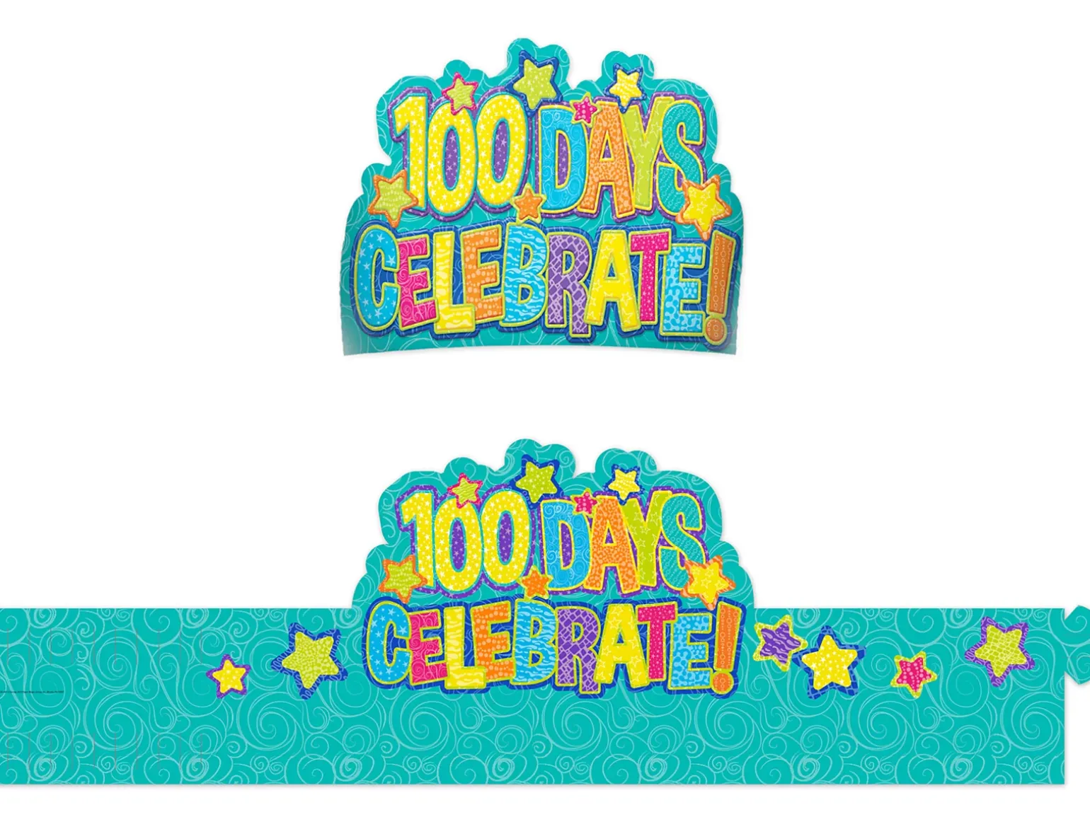 Color My World 100th Day of School Crowns