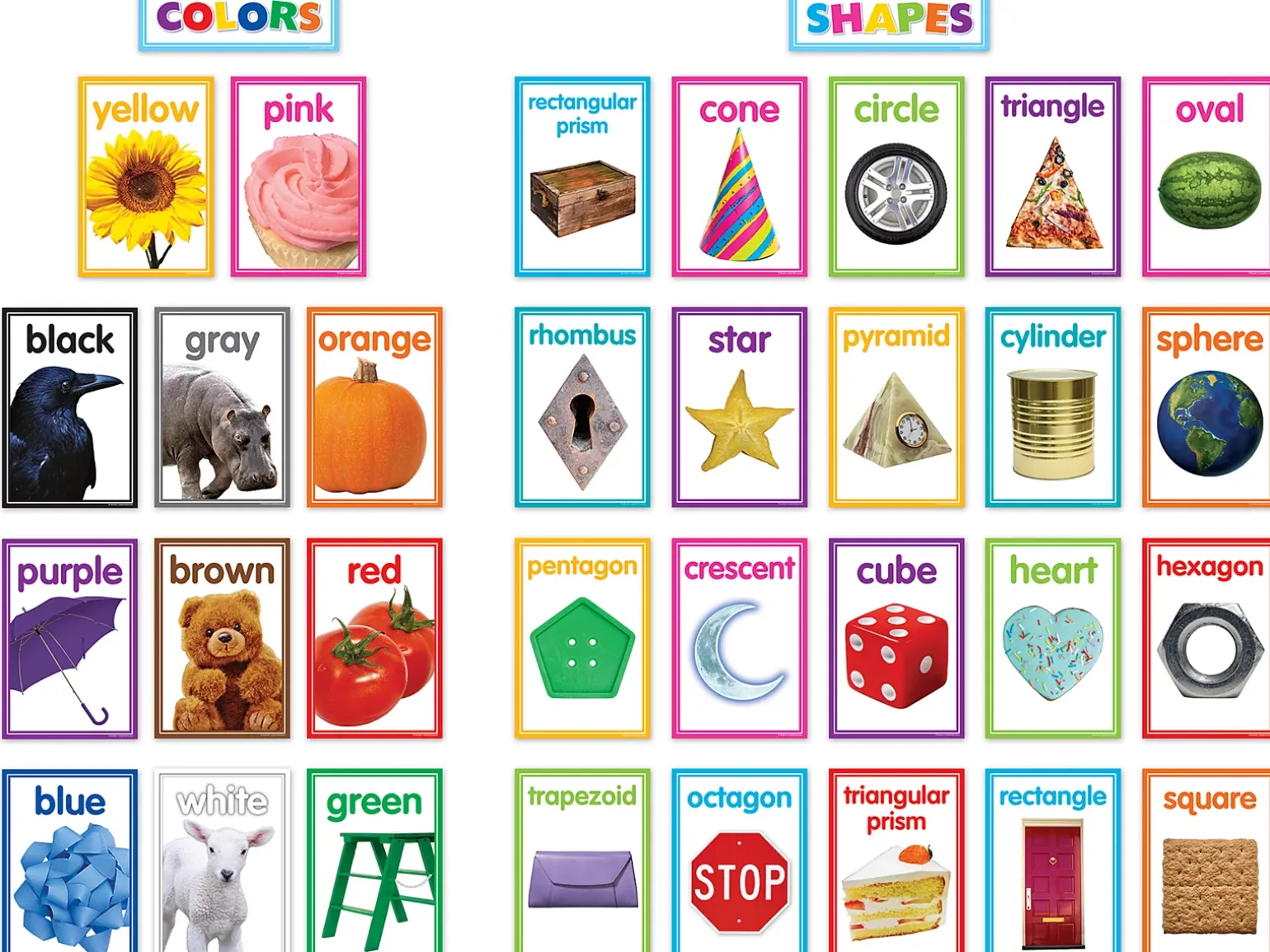 Color & Shape Photo Card Bulletin Board Set
