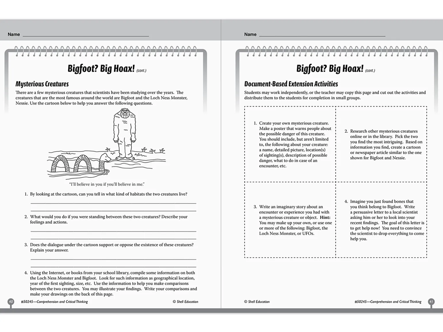 Comprehension and Critical Thinking Workbook - Gr. 5