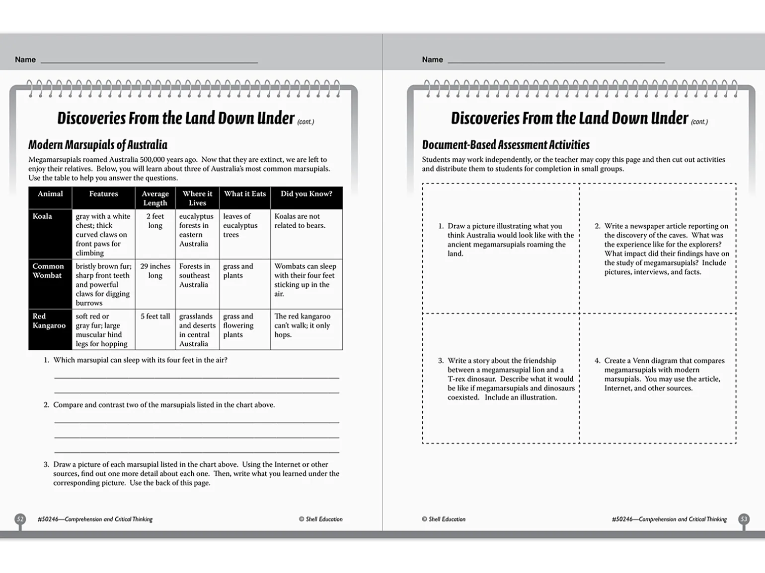 Comprehension and Critical Thinking Workbook - Gr. 6
