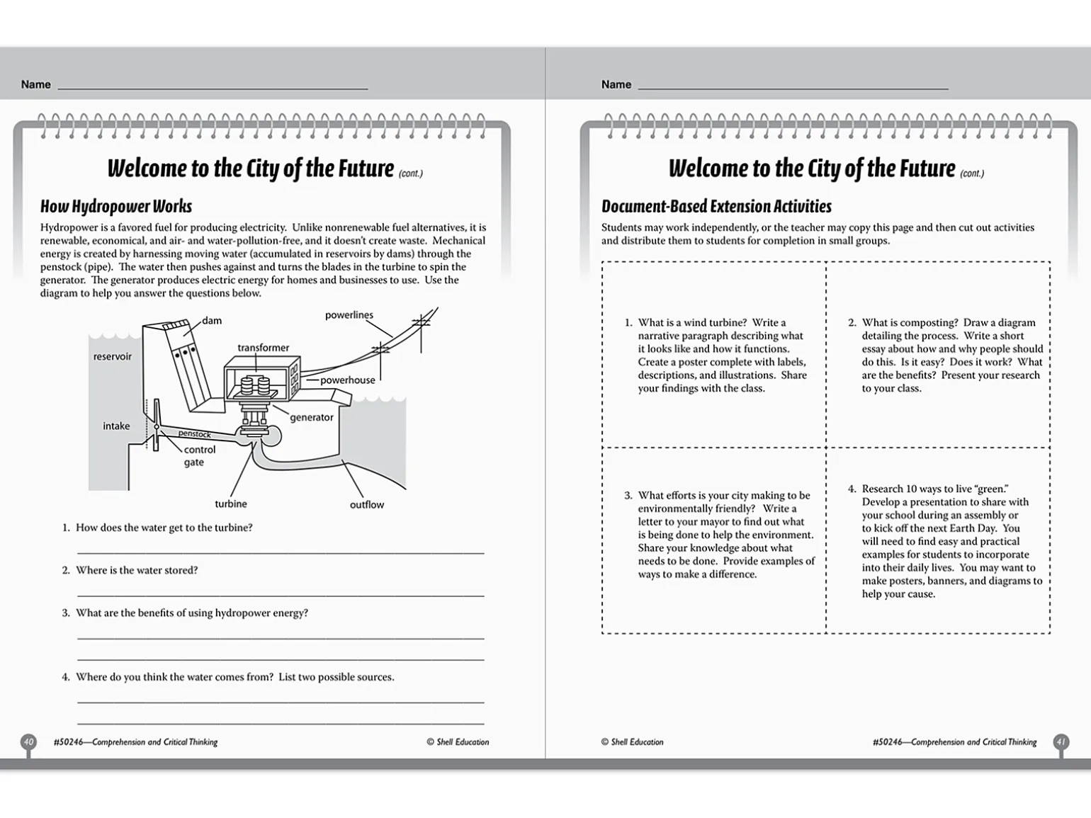 Comprehension and Critical Thinking Workbook - Gr. 6