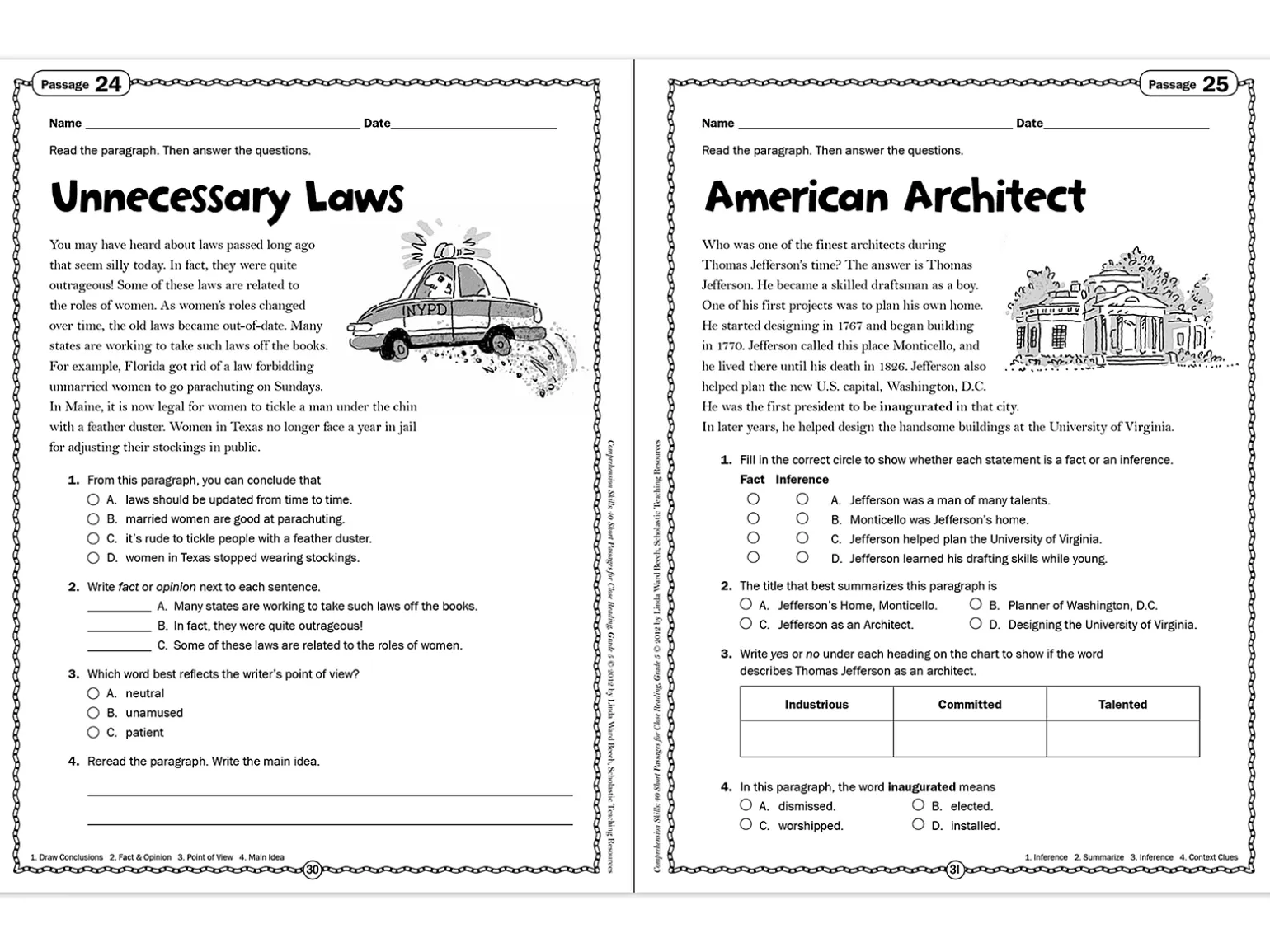 Comprehension Skills Workbook - Gr. 5