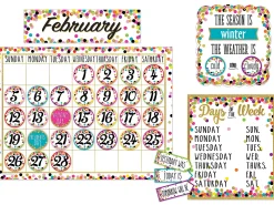 Confetti Calendar Bulletin Board Set