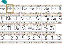 Confetti Traditional Manuscript Bulletin Board Set