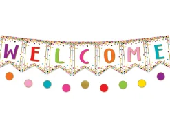 Confetti Welcome Pennant Bulletin Board Set