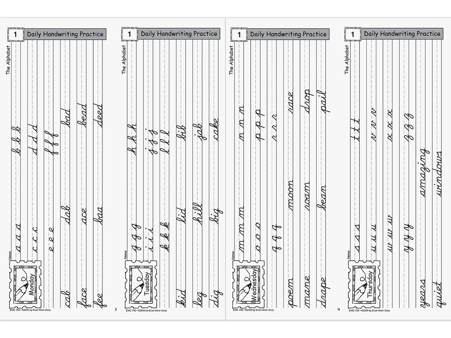 Contemporary Cursive Daily Handwriting Practice Workbook