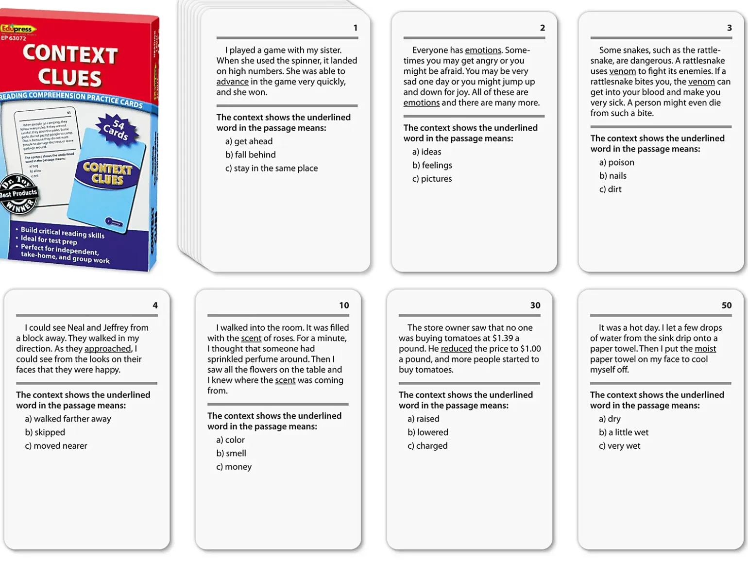 Context Clues Practice Cards - Gr. 3-5