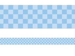 Cool for School Blue Checkered Border