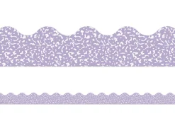 Cool for School Purple Scalloped Border