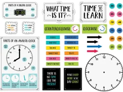 Core Decor Telling Time Bulletin Board Set