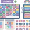 Crafty and Cool Calendar Bulletin Board Set