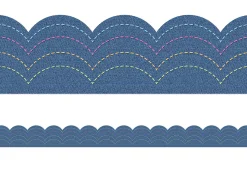 Crafty and Cool Denim Scalloped Waves Border