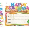 Cupcake Bookmark Birthday Certificates