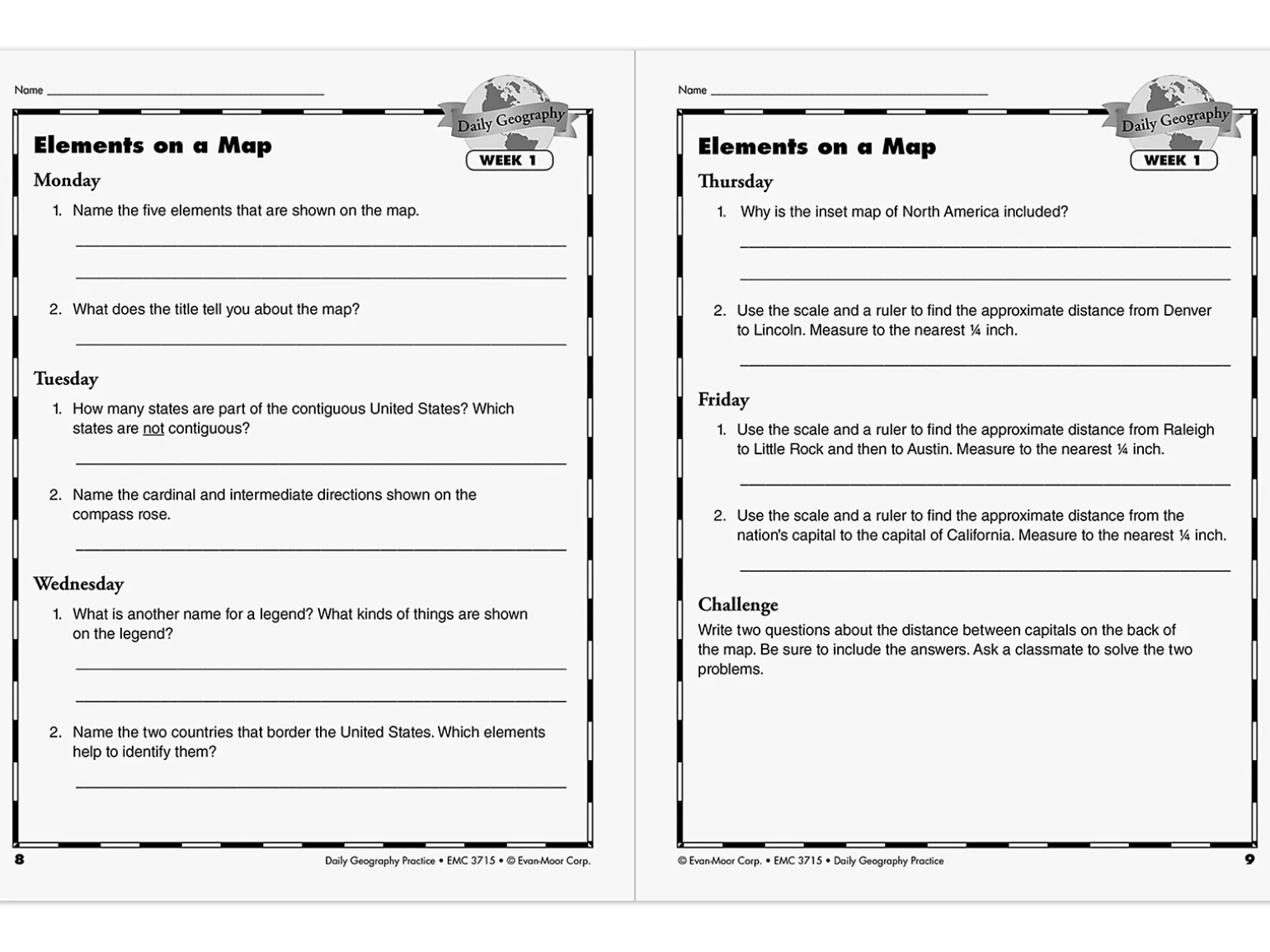 Daily Geography Practice Workbook - Gr. 6