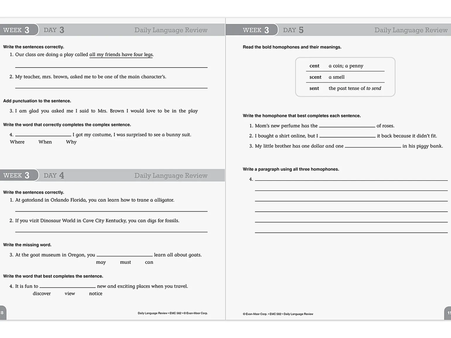 Daily Language Review Workbook - Gr. 4