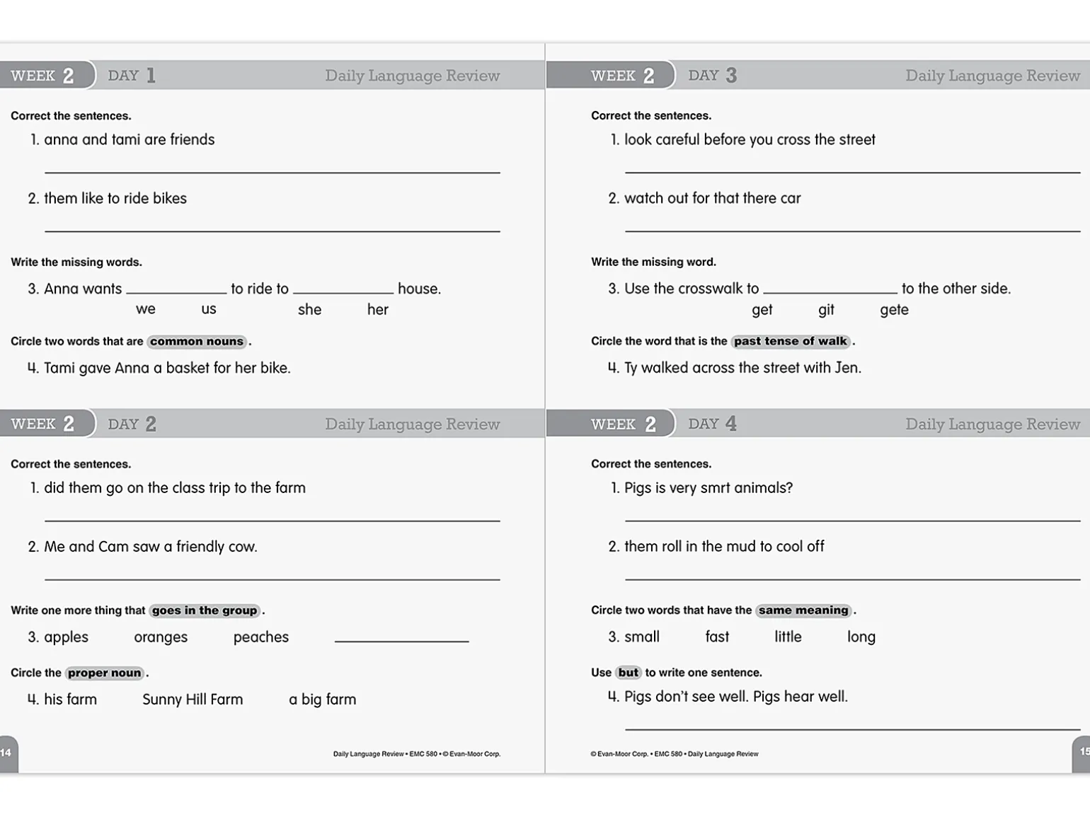 Daily Language Review Workbook - Gr. 2