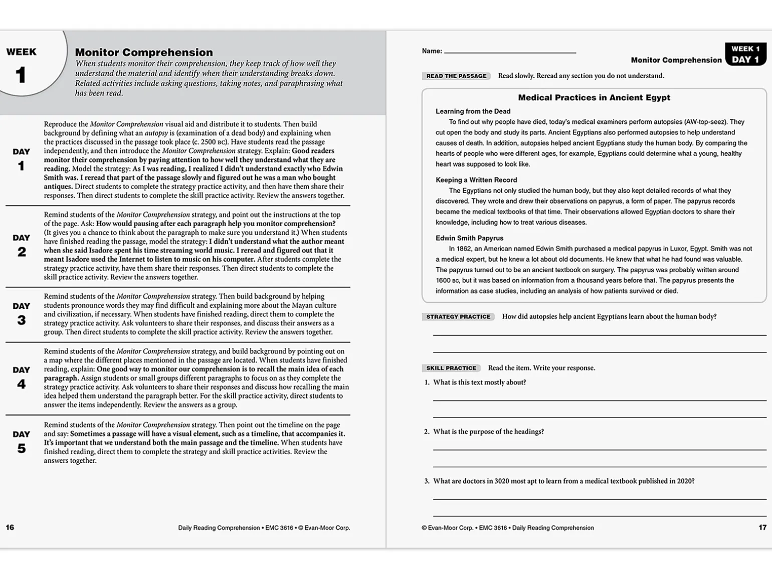 Daily Reading Comprehension Activities Workbook - Gr. 6