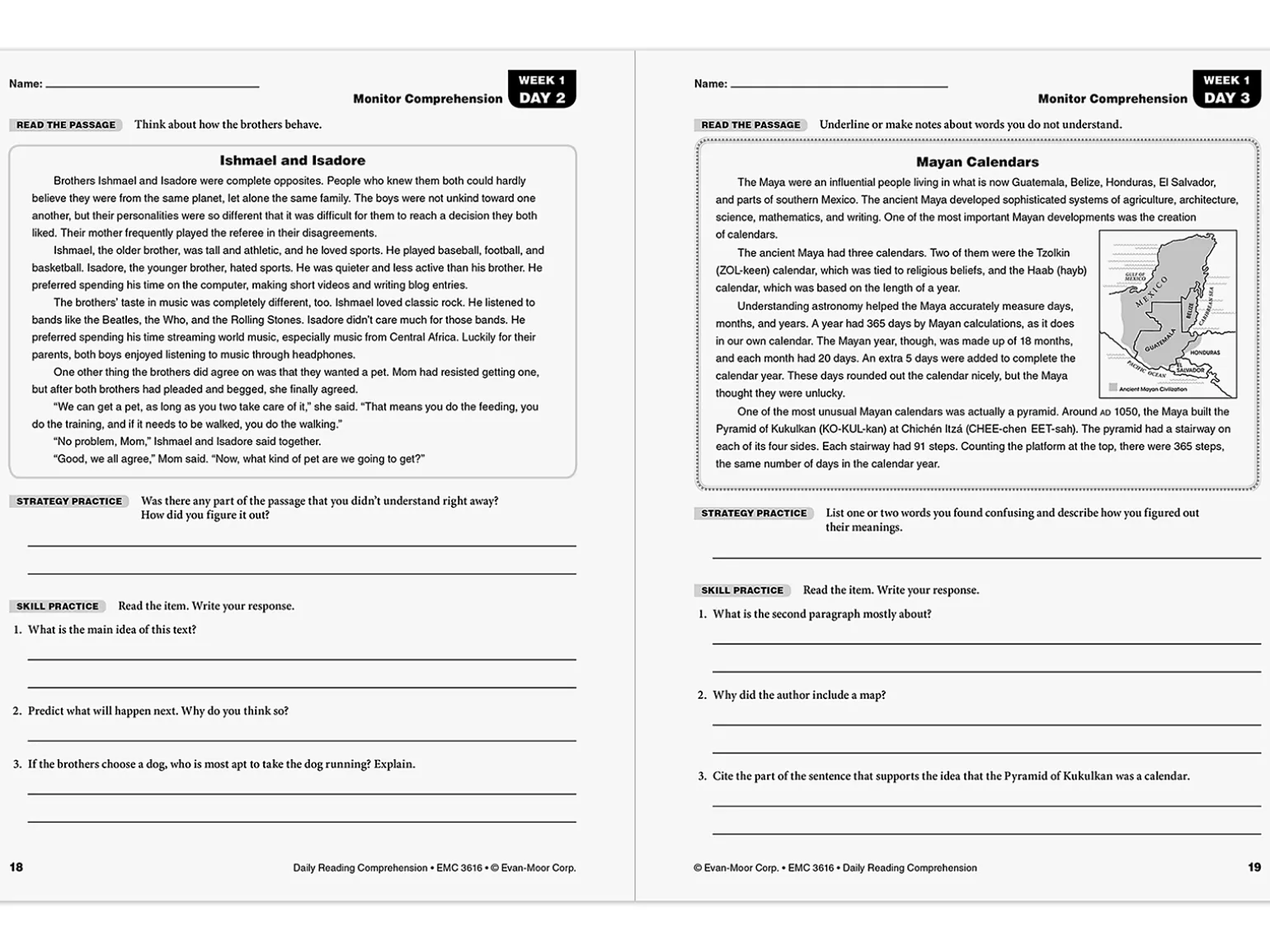 Daily Reading Comprehension Activities Workbook - Gr. 6