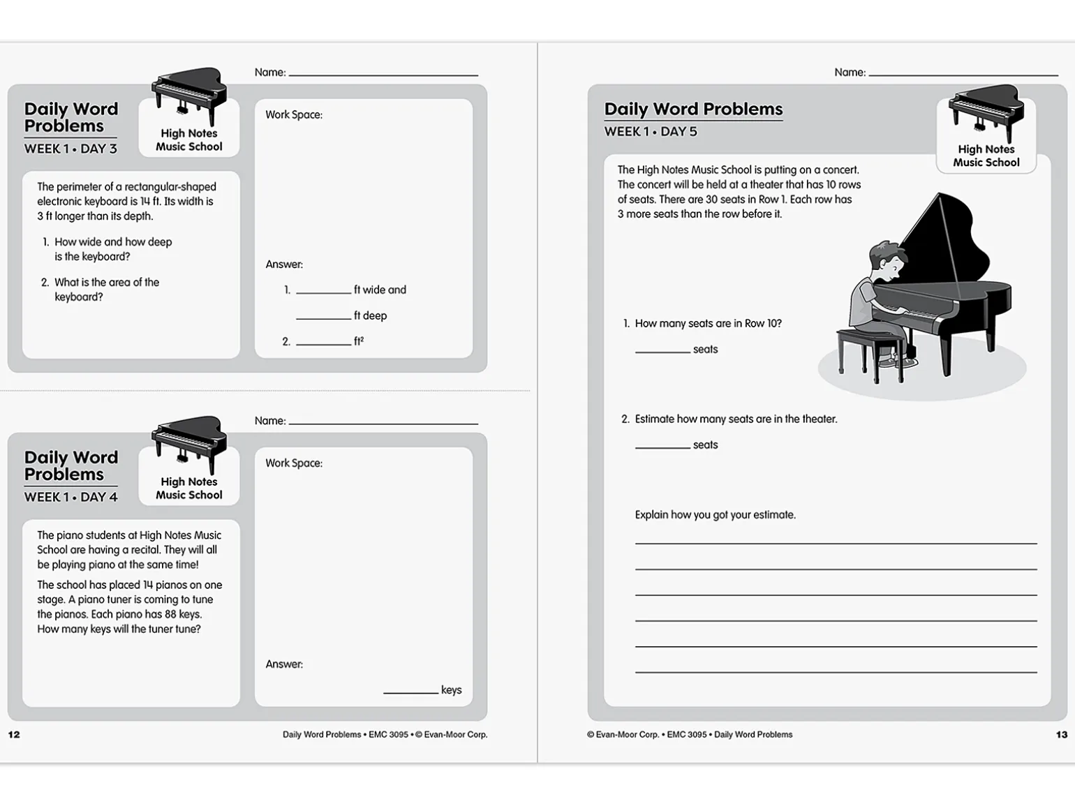 Daily Word Problems Workbook - Gr. 5