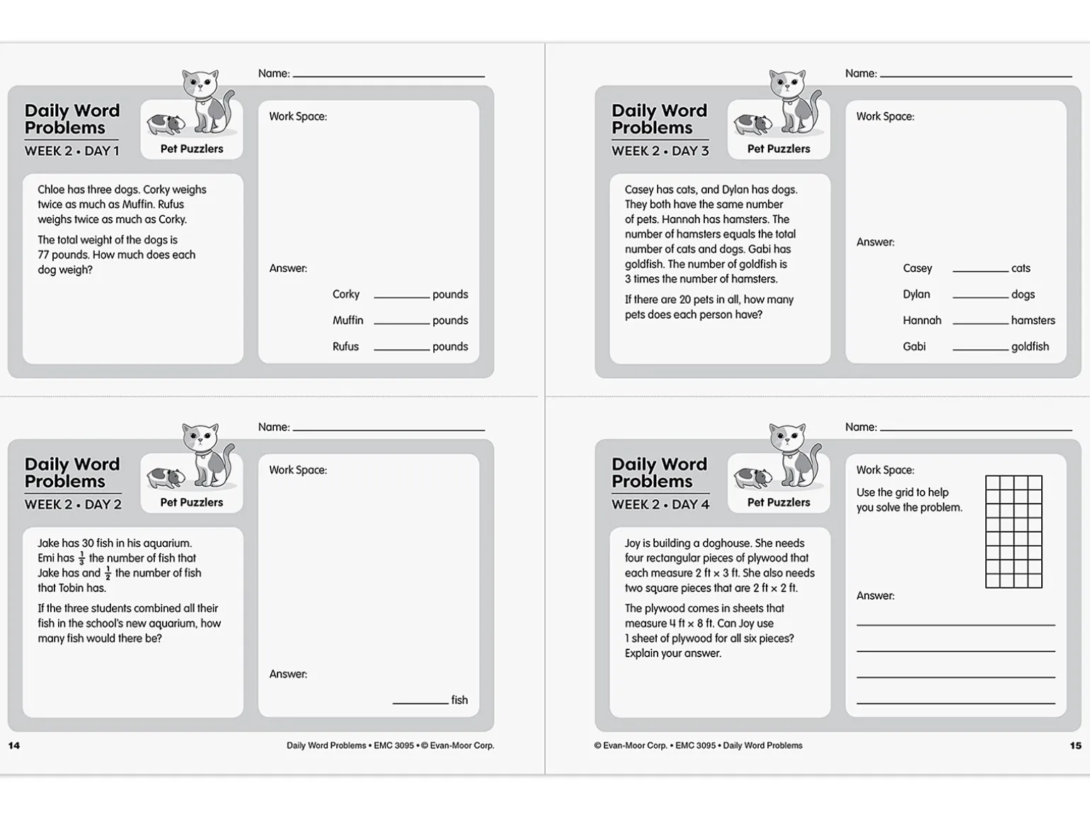 Daily Word Problems Workbook - Gr. 5