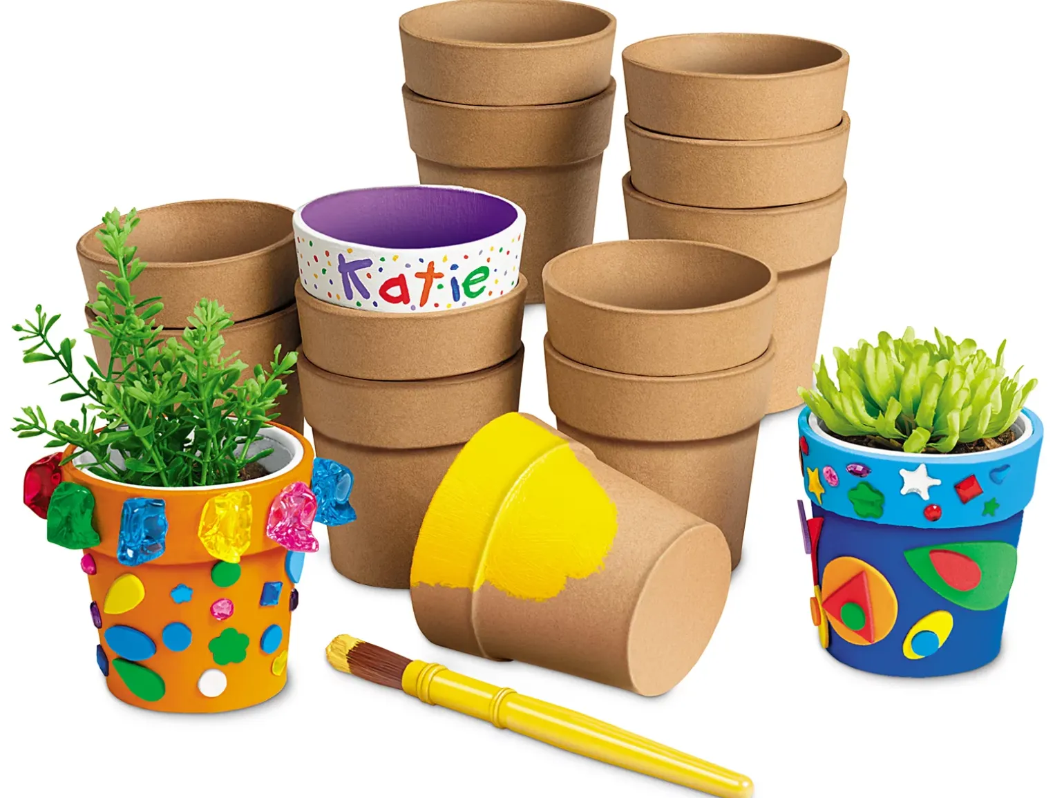 Design-Your-Own Collage Pots - Set of 15