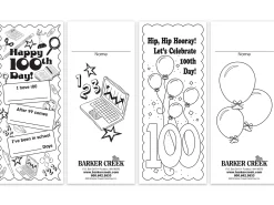 Design-Your-Own 100th Day of School Bookmarks