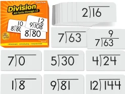 Division All Facts 0-12 Flash Cards