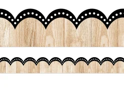 Dotted Wood Scalloped Border