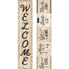Double-Sided Wood Welcome Banner