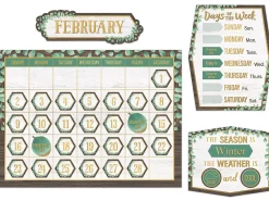 Eucalyptus Calendar Bulletin Board Set