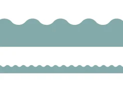 Everyone Is Welcome Calming Blue Scalloped Border