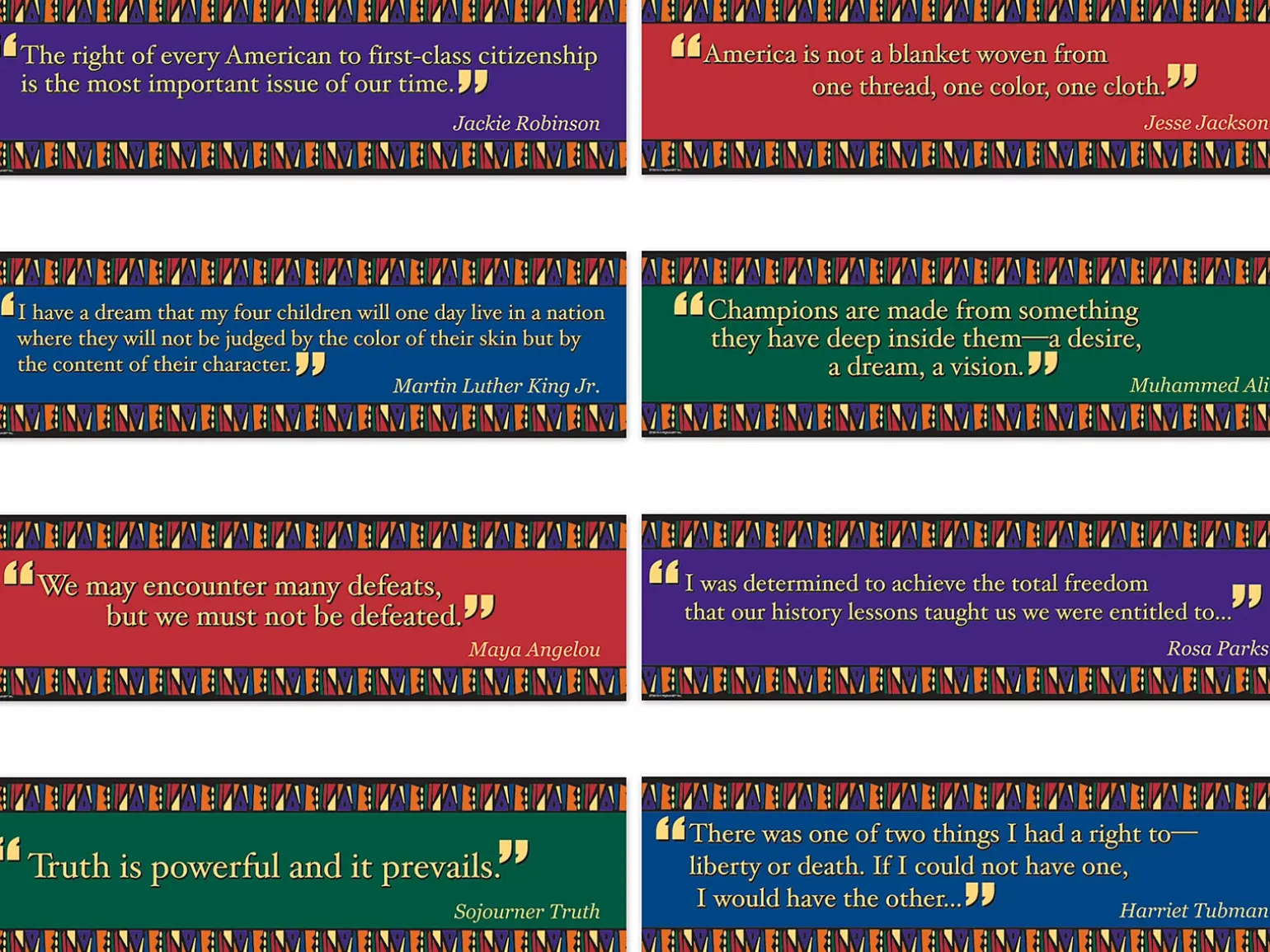 Famous African American Quotes Bulletin Board Set