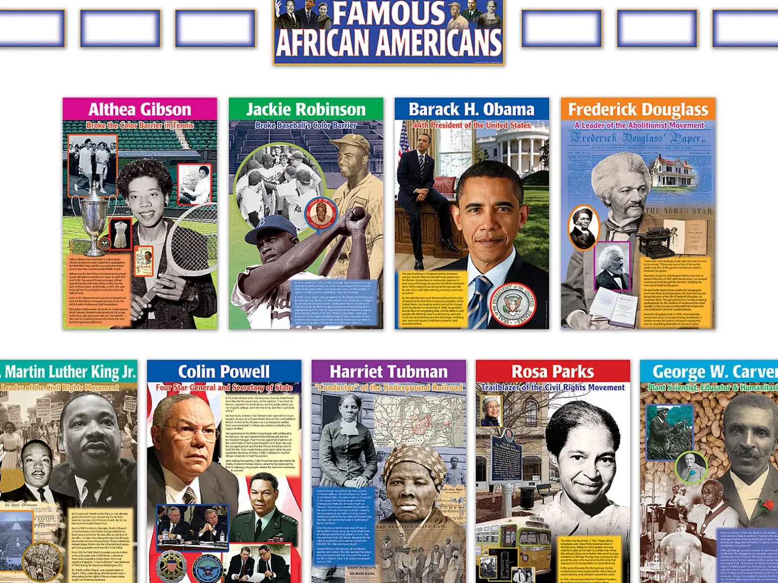Famous African Americans Bulletin Board Set