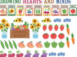 Farmers Market Growing Hearts Bulletin Board Set