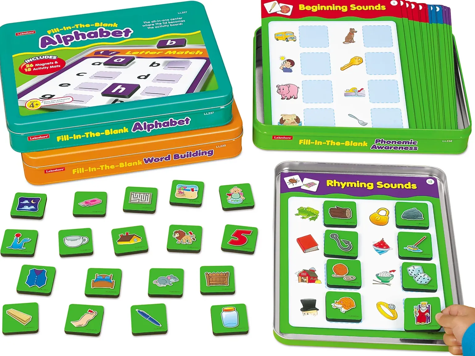 Fill-In-The-Blank Magnetic Activity Tins - Complete Set