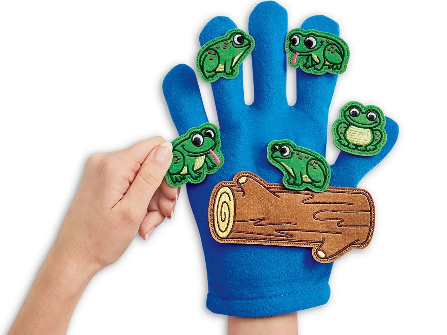 Five Green & Speckled Frogs Storytelling Puppets