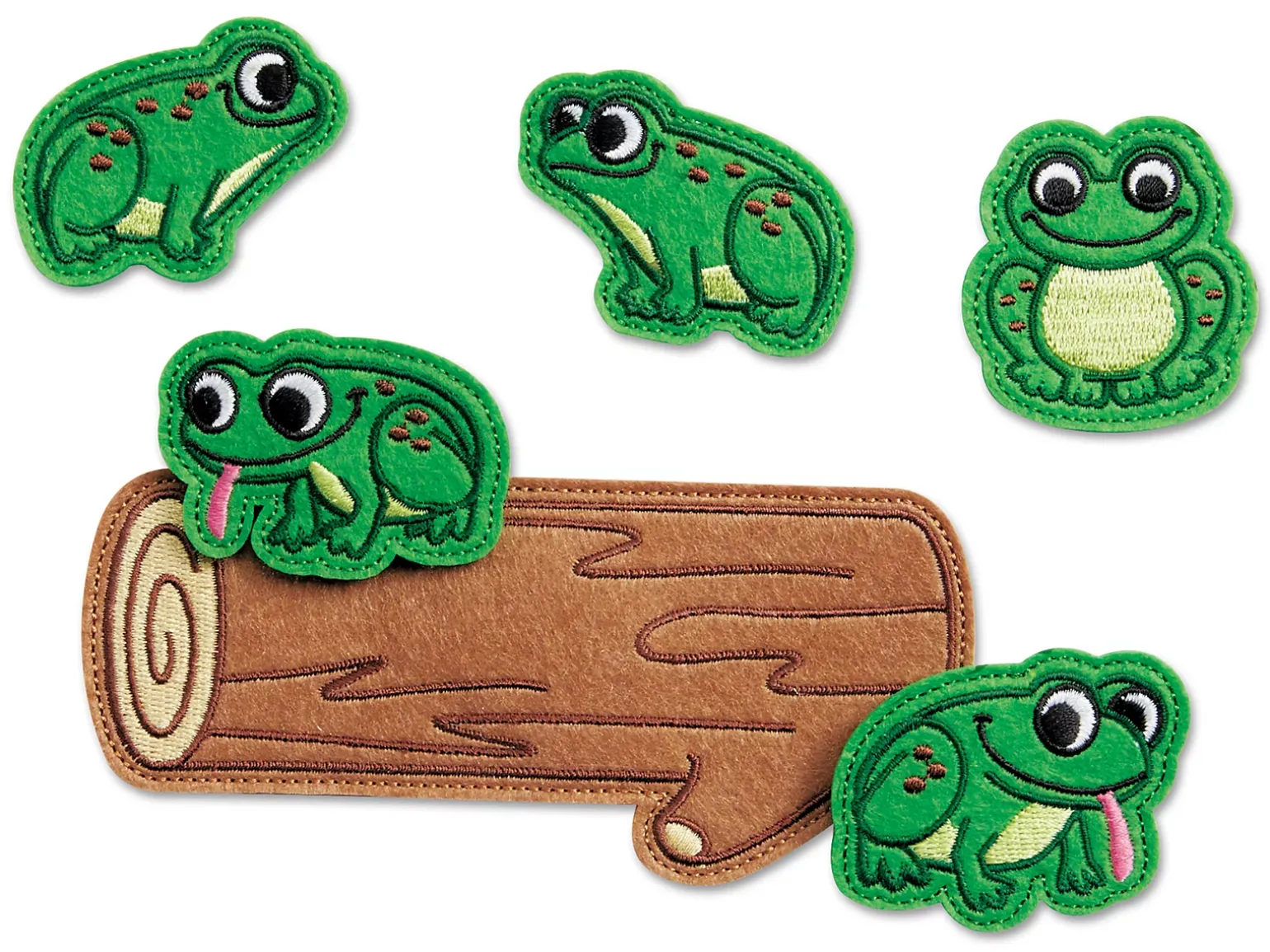 Five Green & Speckled Frogs Storytelling Puppets