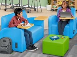 Flex-Space Comfy Couch with Desks & Power