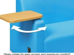 Flex-Space Comfy Couch with Desks & Power
