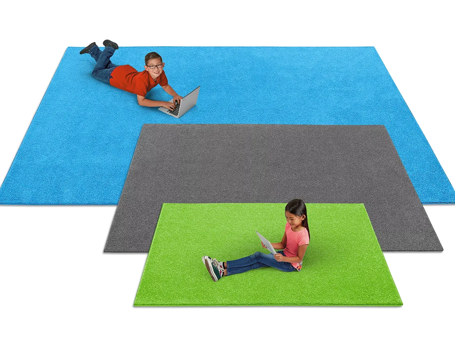 Flex-Space Comfy Rectangular Classroom Carpets