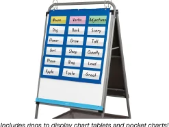 Flex-Space Double-Sided Mobile Teaching Easel