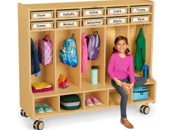 Flex-Space Jr.® Mobile Coat Lockers for 10