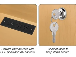 Flex-Space Jr.® Mobile Locking Teacher Station with Power