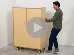 Flex-Space Jr.® Mobile 4-Shelf Locking Storage Cabinet