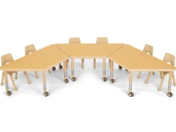 Flex-Space Jr.® Mobile Trapezoid Table