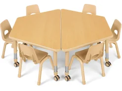 Flex-Space Jr.® Mobile Trapezoid Table