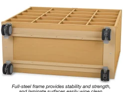 Flex-Space Mobile Clear-View 20-Bin Storage Center - Maple
