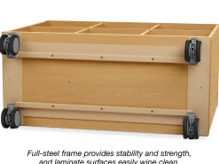 Flex-Space Mobile 6-Cubby Storage Unit - Maple